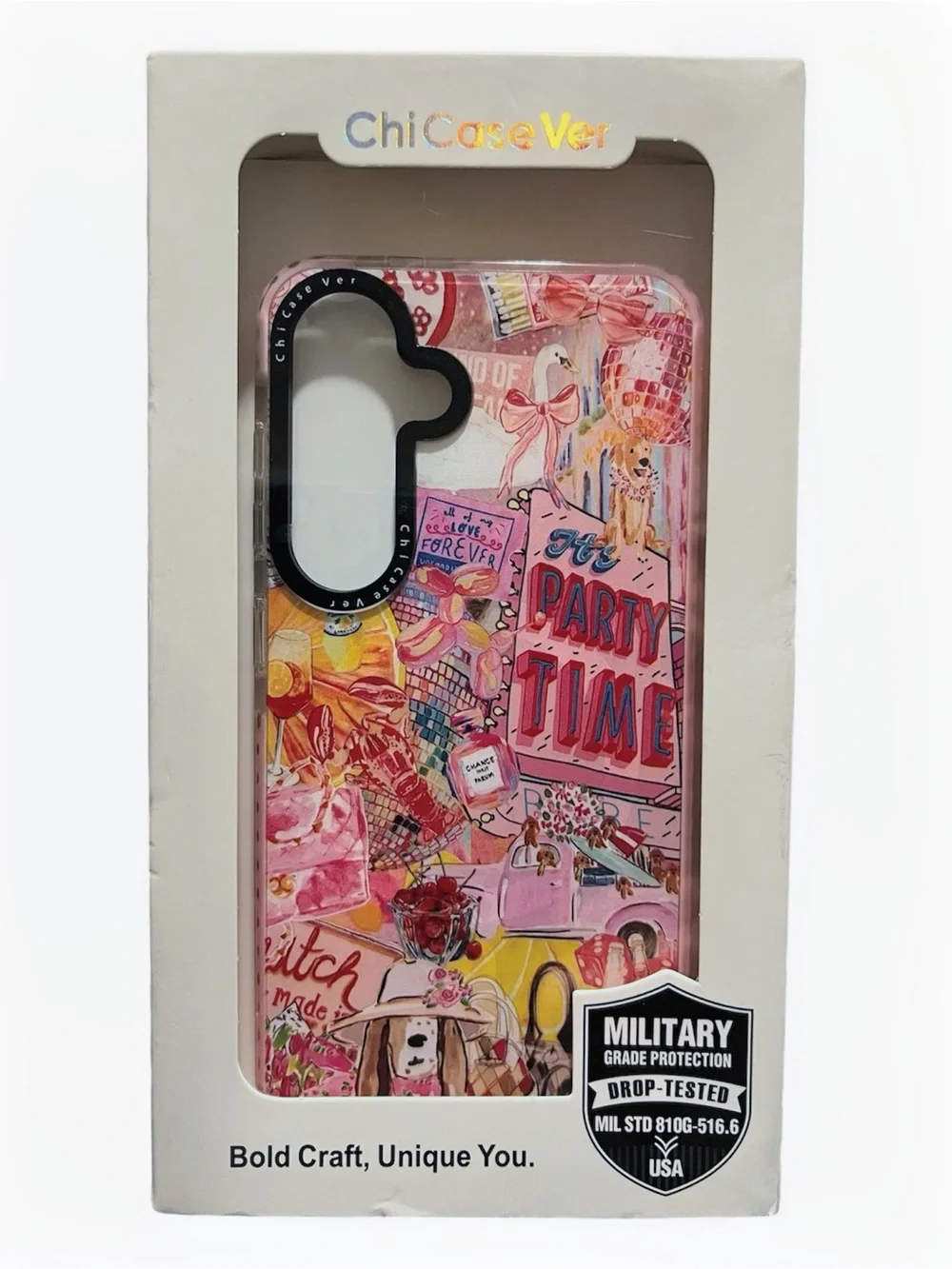 Samsung Galaxy S24 Pink Party Time Decorative Phone Case & Stickers
